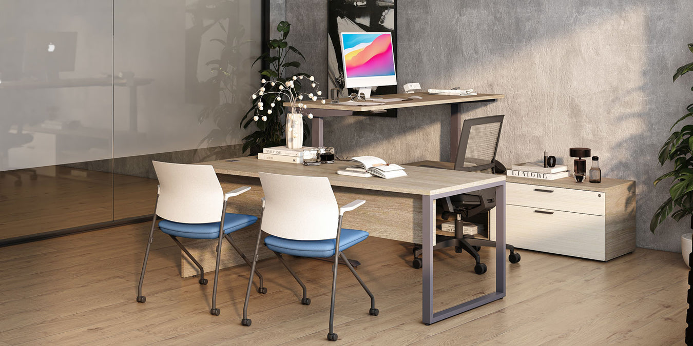 Private Office Furniture with Standup Desk